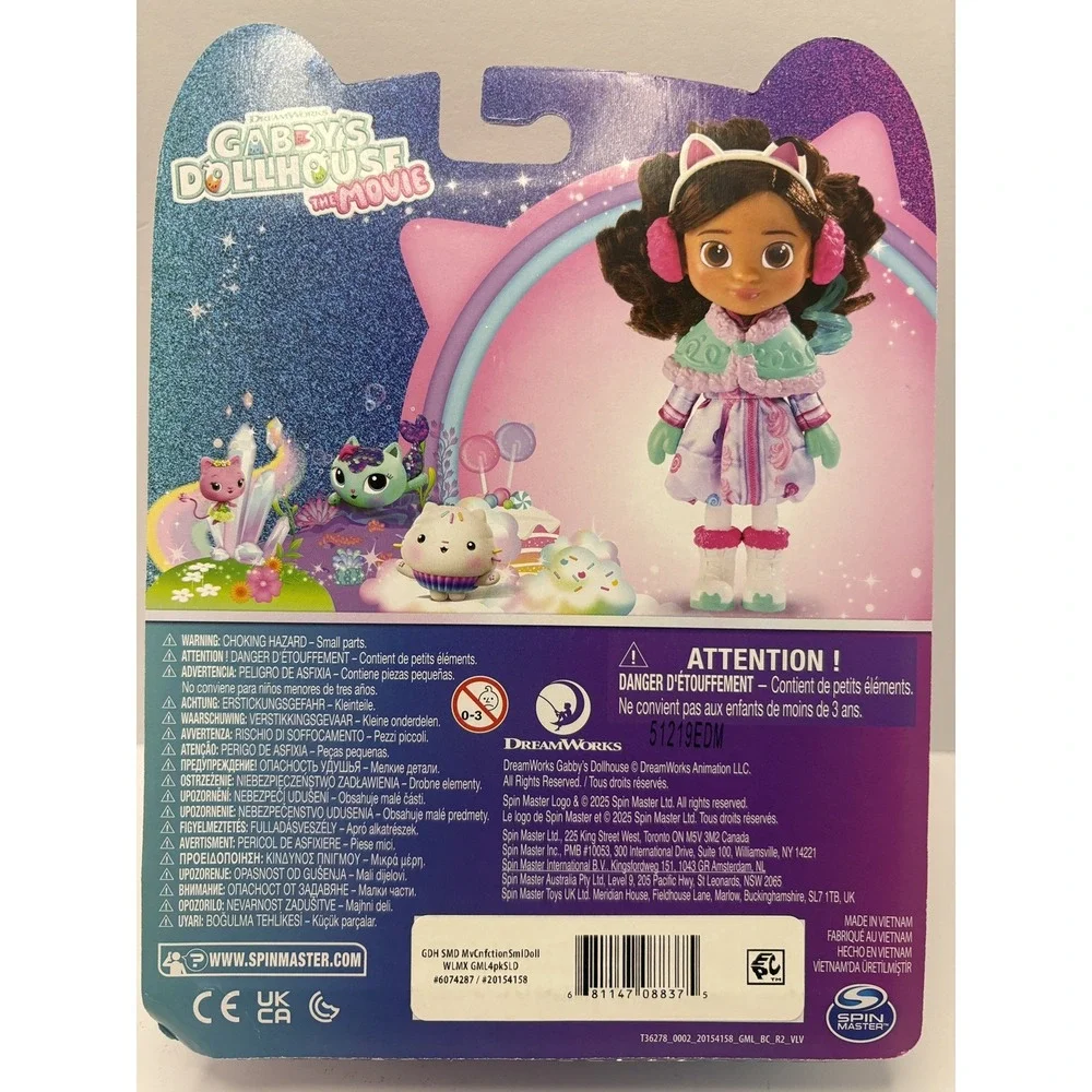 Gabby's Dollhouse The Movie Sweetest Treat Gabby Doll Snow Gear Exclusive Set 6
